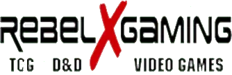Rebel Gaming Logo: TCG, D&D, Video Games