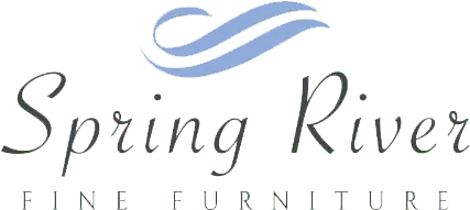 Spring River Fine Furniture logo with blue wave.